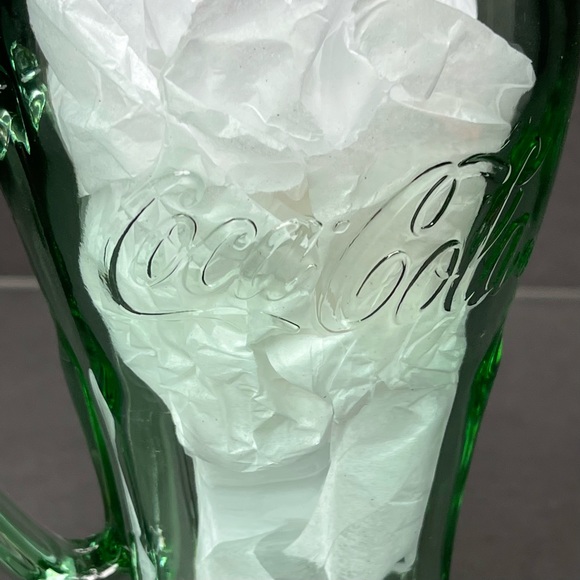 Coca Cola Dining Cocacola Vintage Green Glass Mug With Handle Poshmark